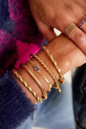 stainless steel bracelet square charm green &  h5 Picture2